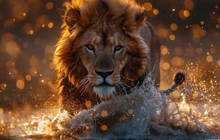 Лев красивый