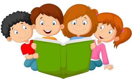 Дети с книжками мультяшные