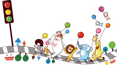 ПДД для детей на прозрачном фоне
