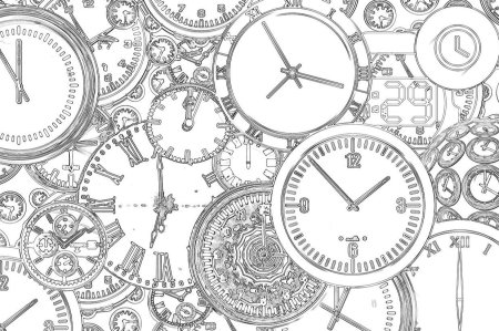 Часы черно белые