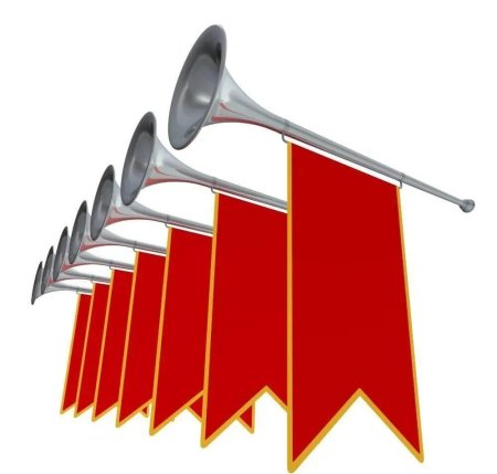 Труба с флагом