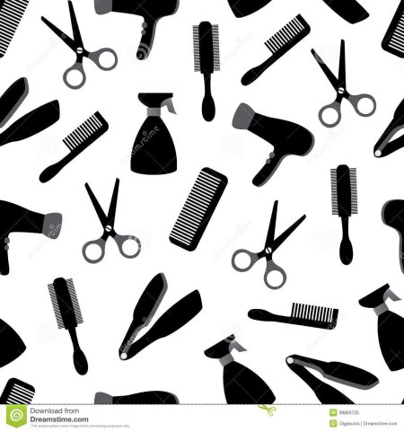 Паттерн парикмахерские инструменты