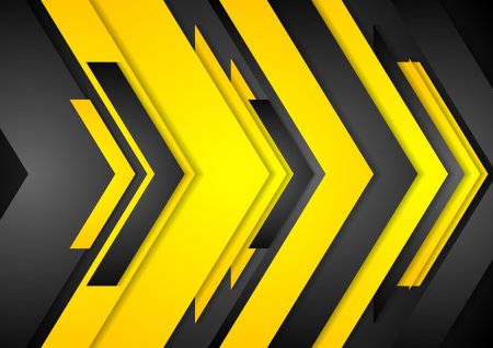 Черно желтая абстракция