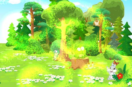 Фон для сказки Колобок без героев