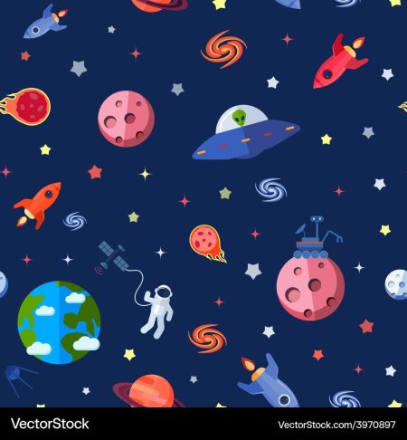 Паттерн детский космос