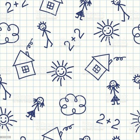 Маленькие рисунки в тетради