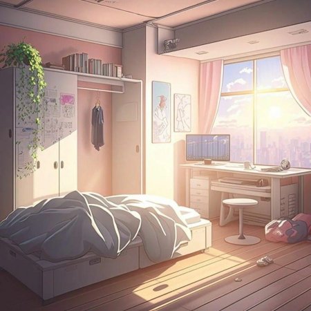 Аниме фон комната
