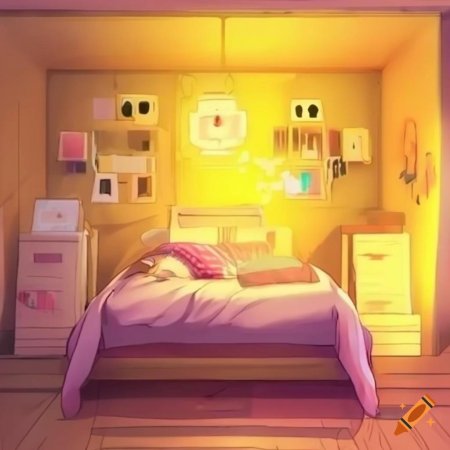 Аниме фон спальня