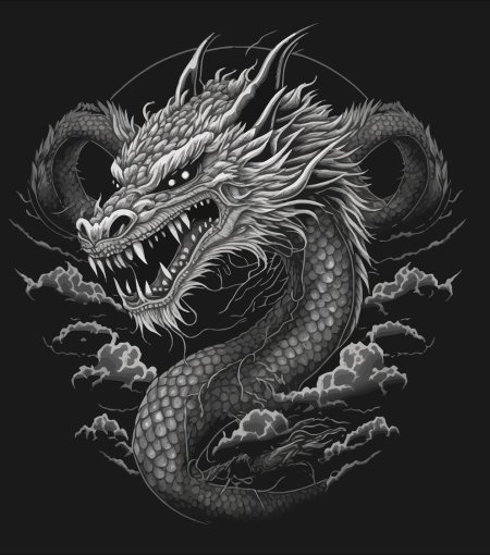 Гравировка дракон