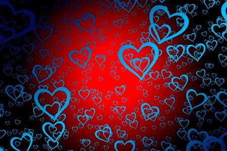 Сердечки на фон
