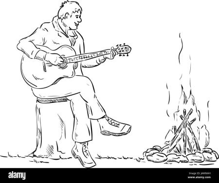 Раскраска гитарист
