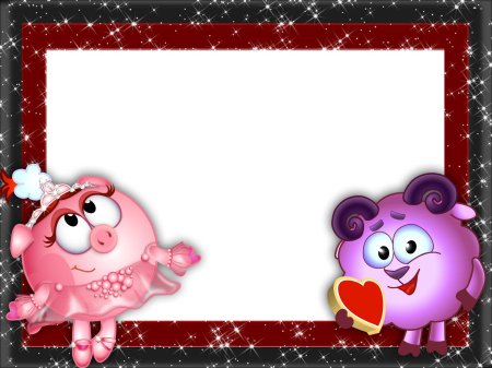 Рамка смешарики