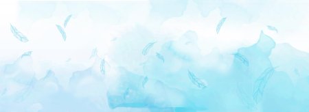 Голубой фон с перьями