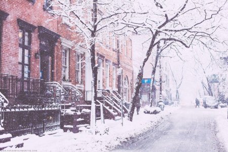 Нью-йорк квинс улицы зимой