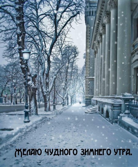 Снег в городе