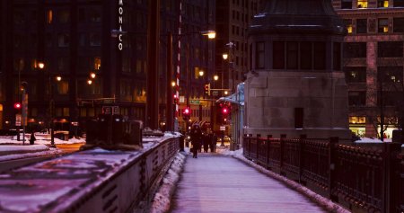 Ночной зимний Нью Йорк