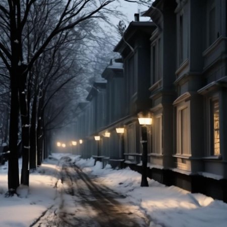 Ночная зимняя улица