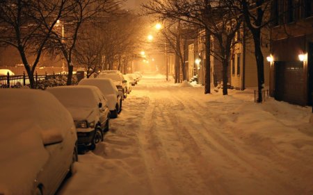 Snow covered street