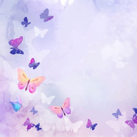 Красивый фон с бабочками