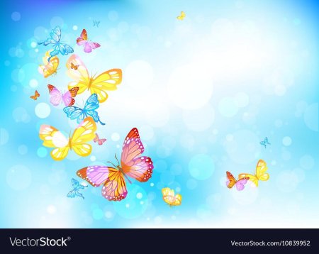 Фон с бабочками вертикальный