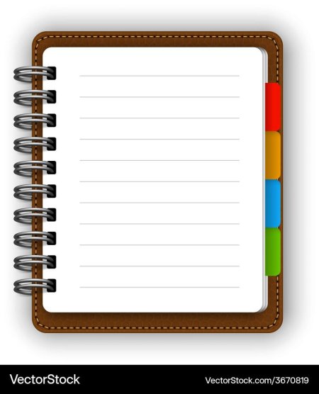 Блокнот на прозрачном фоне