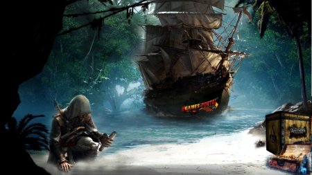 Пираты Карибского моря корабль 4к