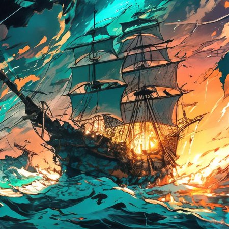 Корабль в шторм