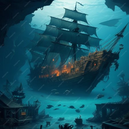 Затонувший пиратский корабль