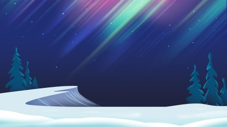 Северное сияние мультяшное