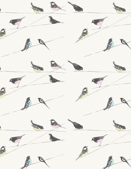 Ткань с птицами