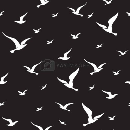 Чайка шаблон для вырезания