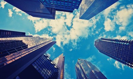 Небоскребы вид снизу