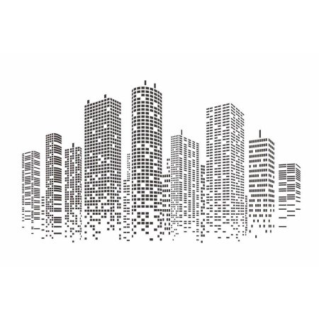 Силуэт небоскребов