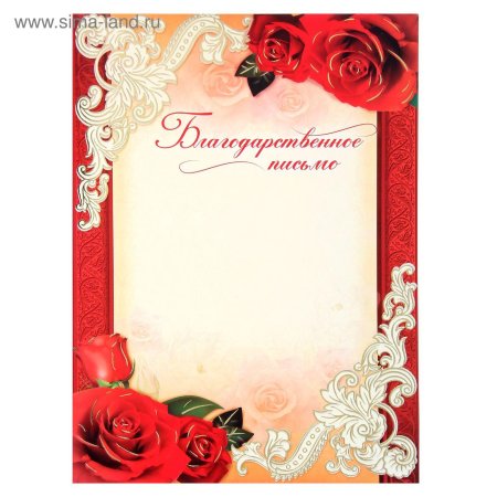 Красивая рамка для благодарственного письма
