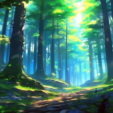 Аниме лес фон