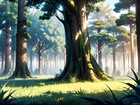 Аниме фон лес