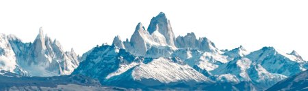 Снежные горы на прозрачном фоне