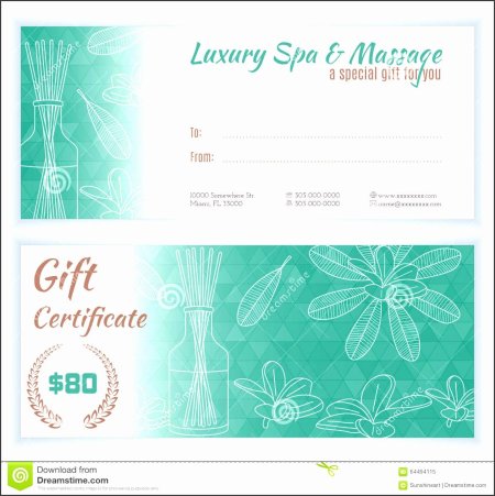 Gift certificate spa