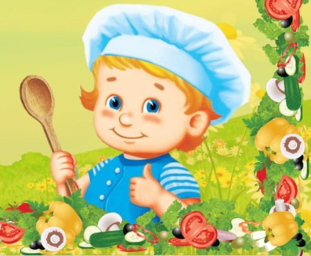 Поваренок на прозрачном фоне