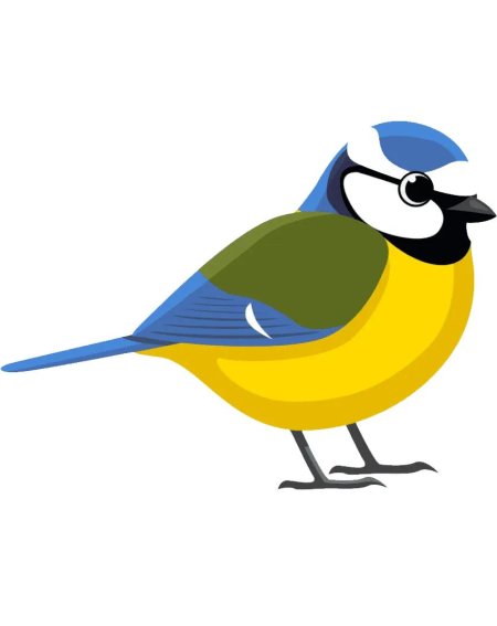 Синица мультяшная