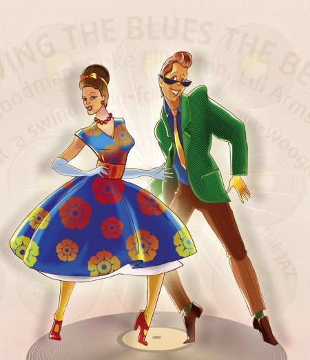 Плакаты в стиле стиляг