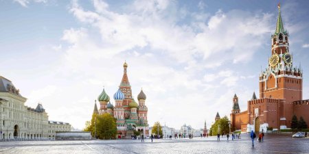 Панорама красной площади в Москве