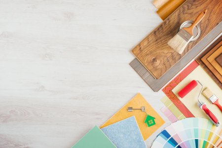 Строительные и отделочные материалы фон