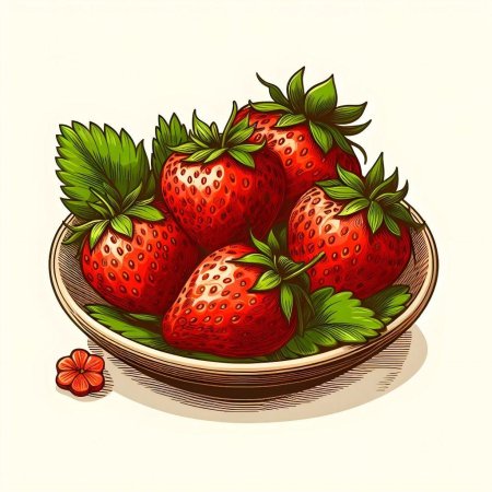 Клубника в тарелке