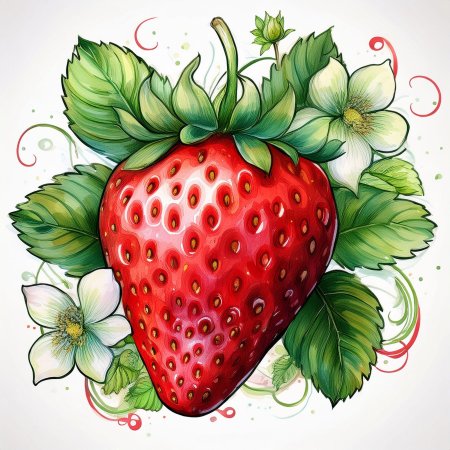Клубника иллюстрация