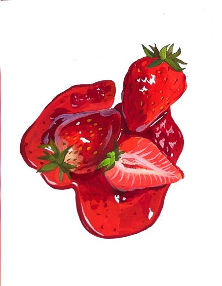 Клубника для срисовки