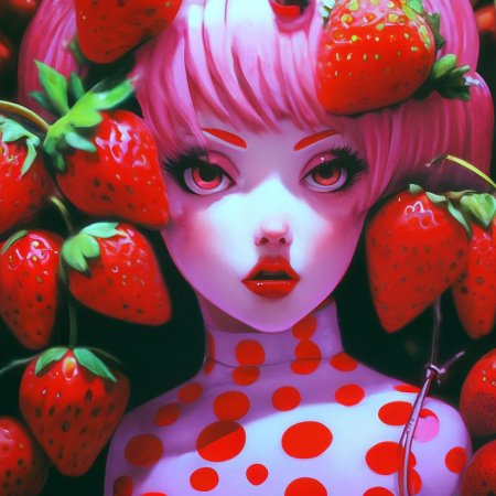 Девушка с клубникой