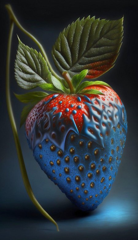 Клубника 3д модель