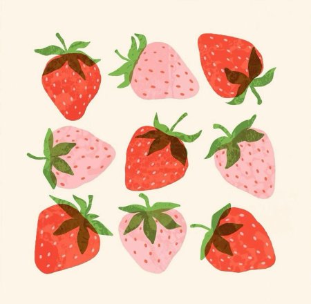Маленькие рисунки клубники