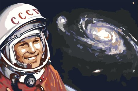 Юрий Гагарин в космосе